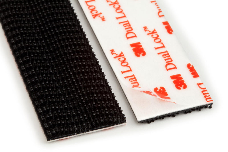 Scotch Extreme Interlocking Fasteners, 4 Strips, 1" x 3", Delivers Powerful Bond on Contact, Weather, Dirt & UV Resistant, 1 Set Holds 2 lbs., Designed with Reclosable Dual-Lock Technology (RF6731) Black 1"x3" 2 sets