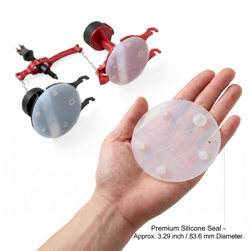 7381657-200.0070A Toilet Flapper Replacement Kit for American Standard Vormax, Compatible with 4270A 4370A 4570A Models, 3-Inch Dual Flapper with Silicone Seals, Teeter Bar & Metal Chain