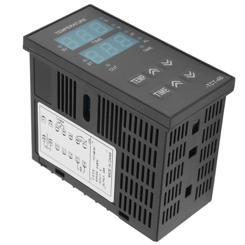 Heat Press Temperature Controller, Multiple Alarm Modes Easy to Install 0 400℃ Digital Display PID Control Thermostat for Food Processing for Light Industry