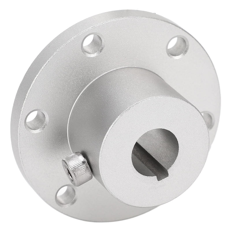 Oumefar 1/2in RC Key Hub Shaft Coupling Aluminum Alloy High Strength Motor Shaft Coupler Silver