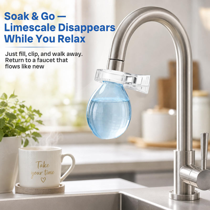 9Pcs Faucet Descaling Gadget for Limescale Removal - Reusable Silicone Cover Gadget Tap Faucet Cleaner with Clip and Disposable Gloves Fits for Most Kitchen & Bathroom (0.79-2.5IN)