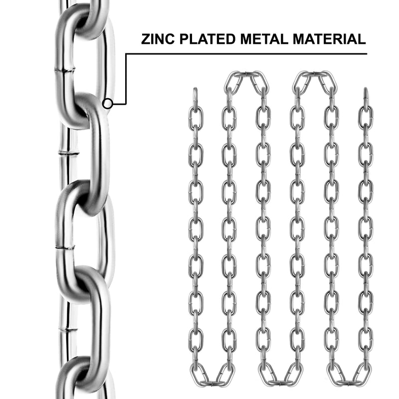 VEVOR Grade 30 Chain 1/4 Inch by 100Ft Length Grade 30 Proof Coil Chain Zinc Plated Grade 30 Chain for Towing Logging Agriculture and Guard Rails 1/4 Inch x 100 Ft