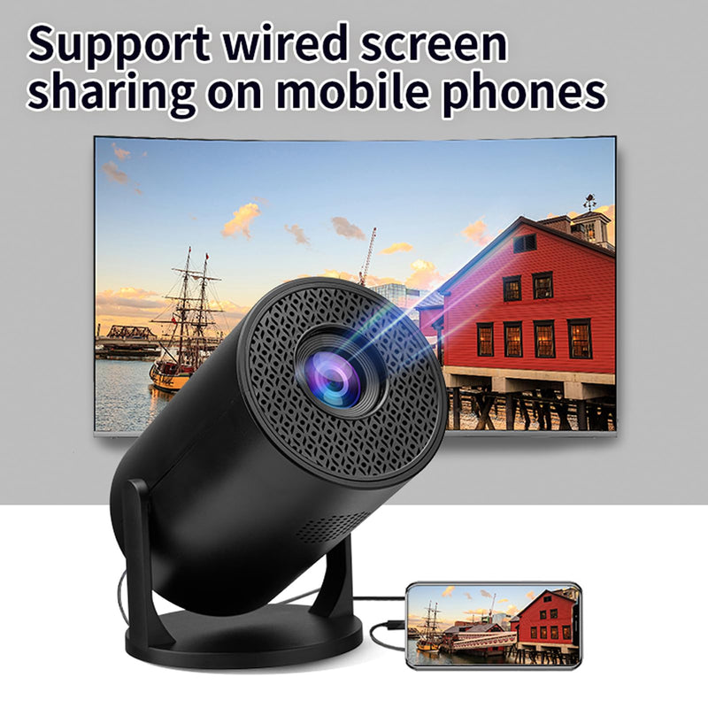 Mini Projector with WiFi, 1080P Full HD Portable Projector, 270° Adjustable, Video Movie Projector for Android Laptop PC Smartphone