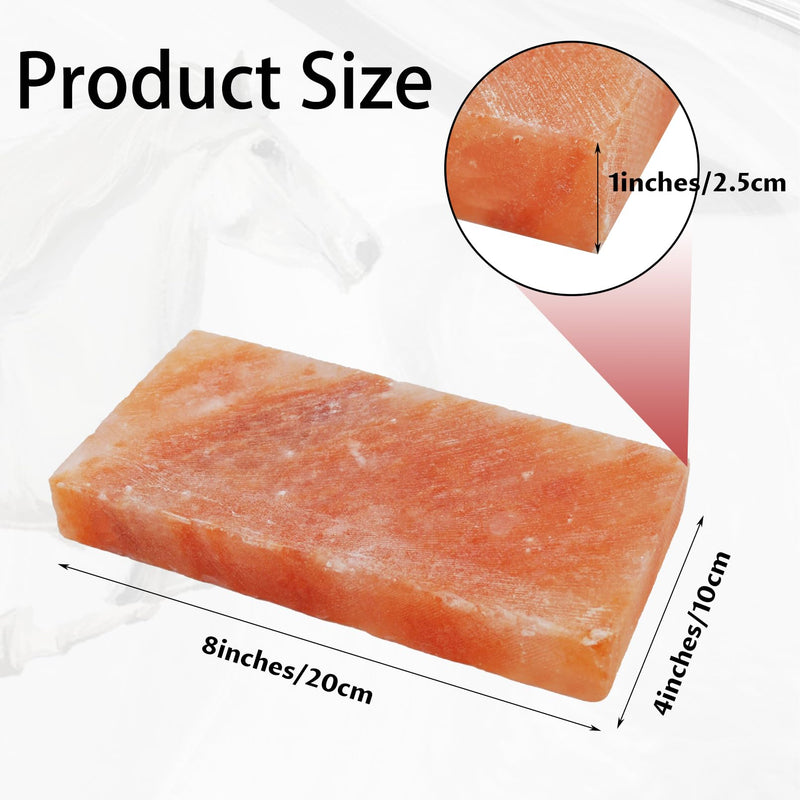 Himalayan Pink Salt Blocks for Horses,Natural Mineral Deer Salt Block Animal Licking Salt Rectangle Horse Salt Lick Brick for Cattle Goats Cows and Other Livestock(1 Pcs | 8 x 4 x1 Inches) - PawsPlanet Australia