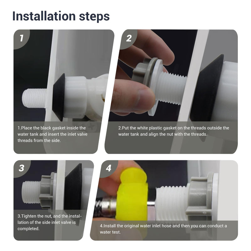 Toilet Side Mount Fill Valve Replacement,Compatible with Delta RP71168, G1/2 Inlet with G7/8 Adapter, Adjustable Float Height, Includes Refill Tube & Filter Screen, WC Tank Repair Parts