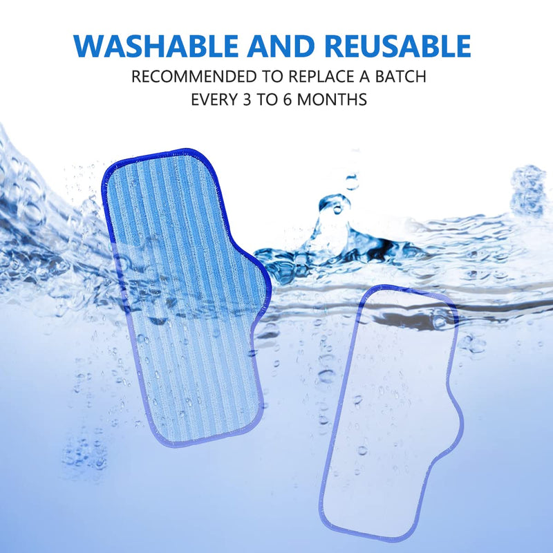 KEEPOW Microfiber Pads for Dupray Neat Steam Cleaner, 6 Pack Washable Pads