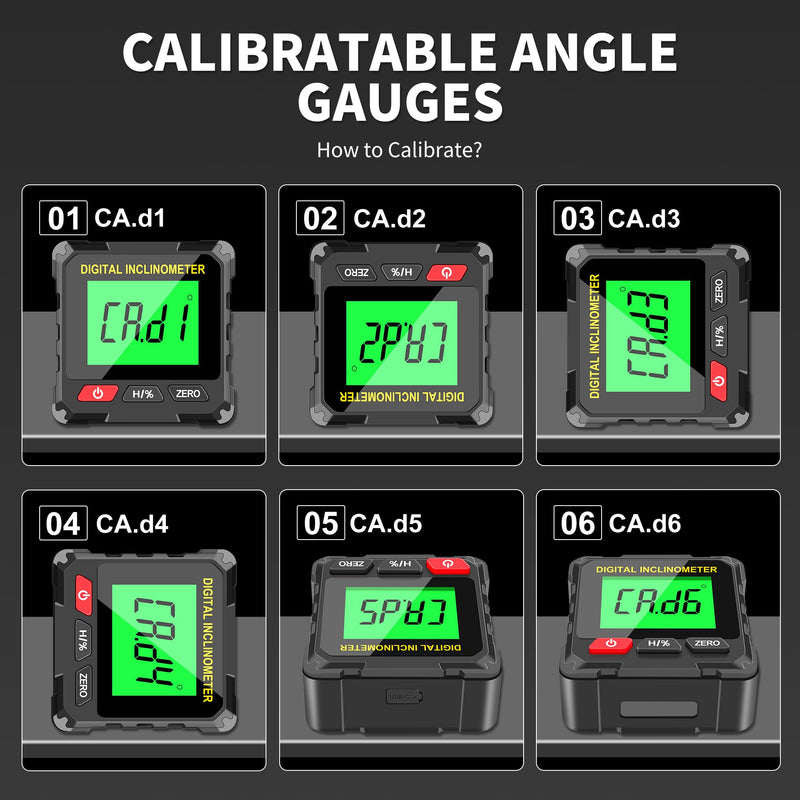 Digital Level Box Construction Protractor Range 4 × 90° Resolution 0.05° Angle Finder Gauge Inclinometer with 4PCS Magnets and Infrared Rays for Construction,Woodworking,Building and etc.