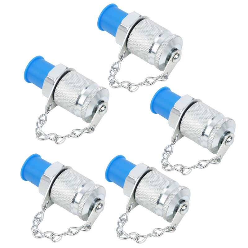 5Pcs Hydraulic Pressure Test Coupling Kit, Hydraulic Pressure Test Adapter, for PT/PPT Series Coupler(NPT1/4)