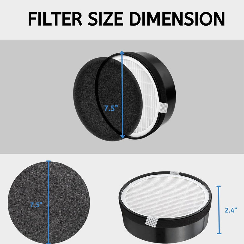 Nispira MD1-0039 Purifier 5 Air Filter Replacement Compatible with Vornado Air Purifier CYLO50, CYLO51, and QUBE50 3-in-1 HEPA Carbon MD1-0045 2 Pack