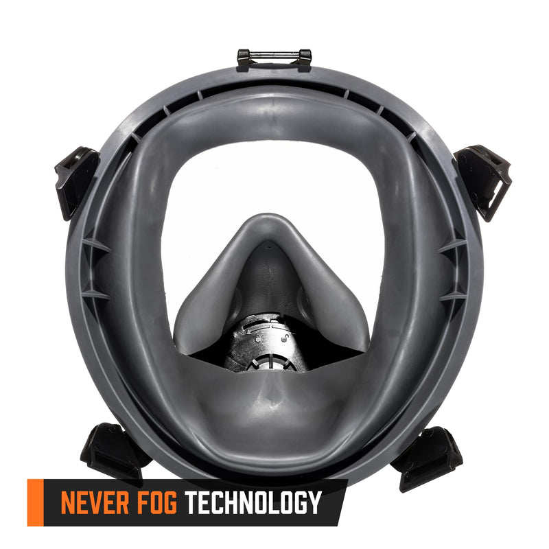 MIRA Safety CM-I01 Full-Face Industrial-Grade Gas Mask with 40mm NATO Filter Compatibility and Advanced Valve Design Cm-i01 Black