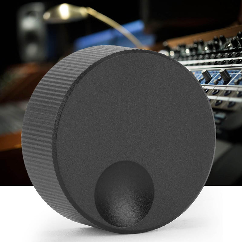 Aluminium Volume Control Knob, 32x13mm, Black, Universal, with Set Screw for 6mm Potentiometer