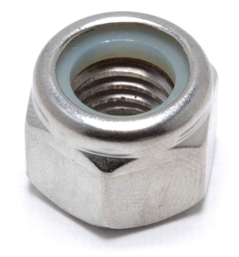 Bolt Dropper 1/2"-13 Nylon Insert Lock Nut (25 Pieces) Stainless Steel Finish Hex Lock Nuts, 304 (18-8) Plain Finish Corrosion Resistant Commercial Grade