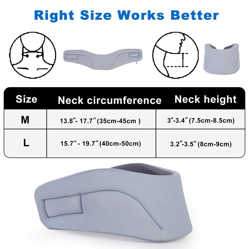 Neck Brace for Sleeping, Soft Cervical Collar, Cervicorrect Neck Brace for Neck Pain and Support, Neck Brace Cervical Collar for Women and Men, Wraps Keep Vertebrae Stable and Aligned (L) Large