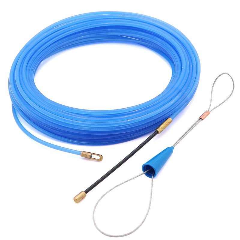 65 Feet Fish Tape Wire Puller Through Wall, Electrical Fish Tape Pull Push Kit 65 Feet