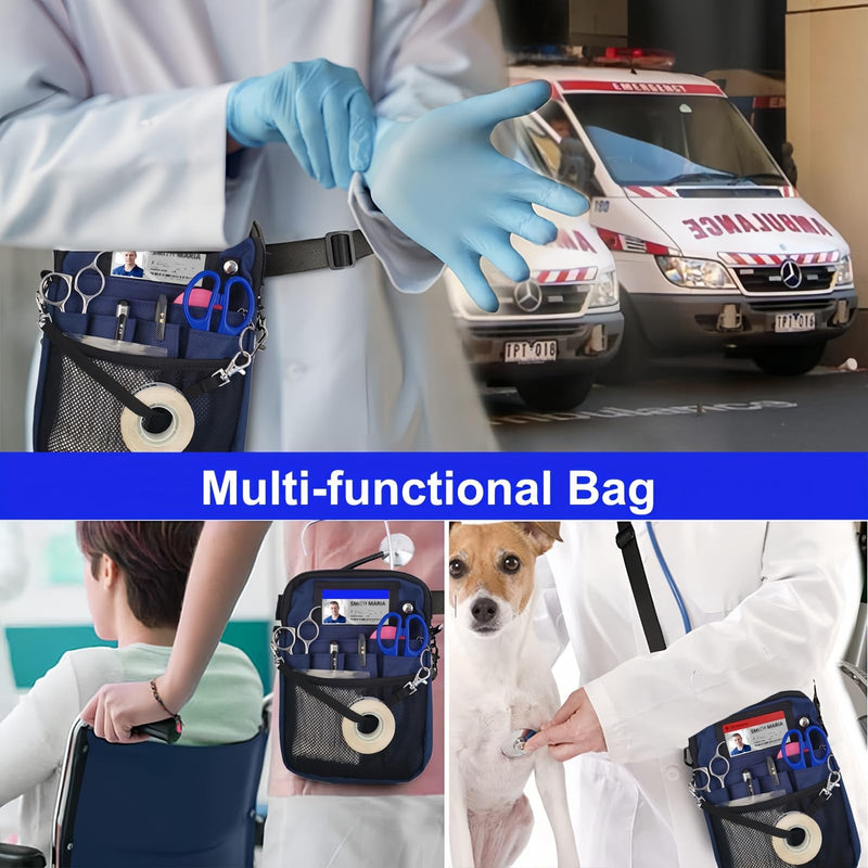Yodilala Nurse Fanny Pack,Nurse Essentials,Clinical Nursing Bag, Utility Belt Bag for Stethoscopes Holder,Bandage Scissors and Other Medical Supplies（Black） Black