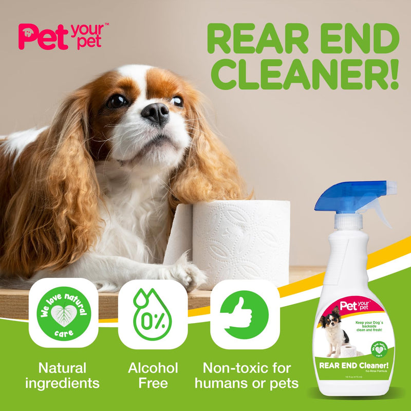 Rear End Cleaner – Safe Dog Butt Spray to Keep Your Dog’s Backside Clean & Fresh – No Rinse Dog Spray Made with Natural Ingredients - PawsPlanet Australia