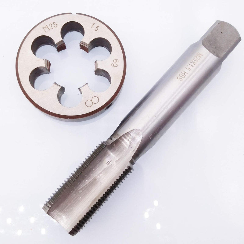 HSS M25 x 1.5mm Tap and M25 x 1.5mm Die Metric Thread Right Hand