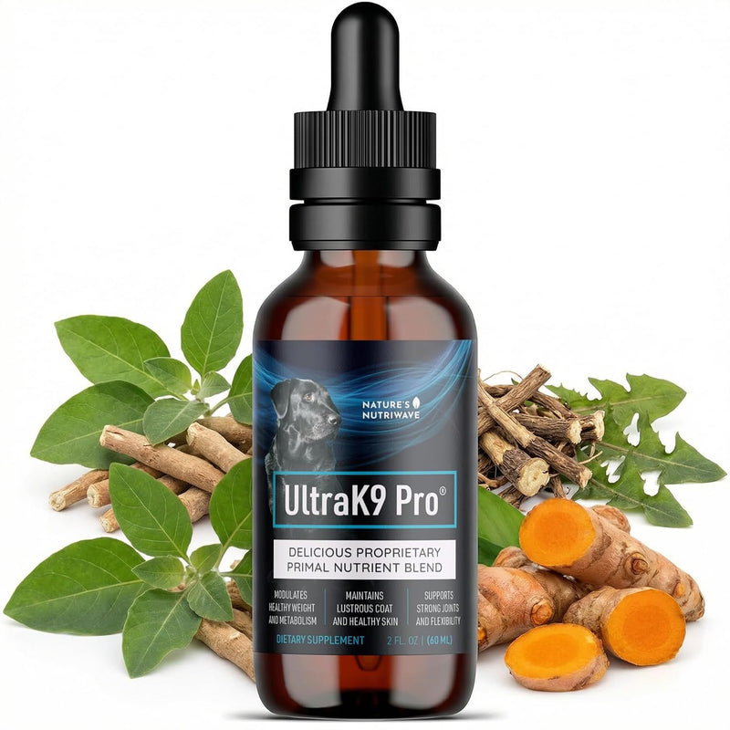 UltraK9 Pro Drops - Original All-in-One Supplement for Dogs, 100% Natural Dog Supplement with 9 Nutrients for Joint Support, Digestion, Skin, Coat Care | 2Oz, 60ml, 1 Month Supply 2 Fl Oz (Pack of 1)