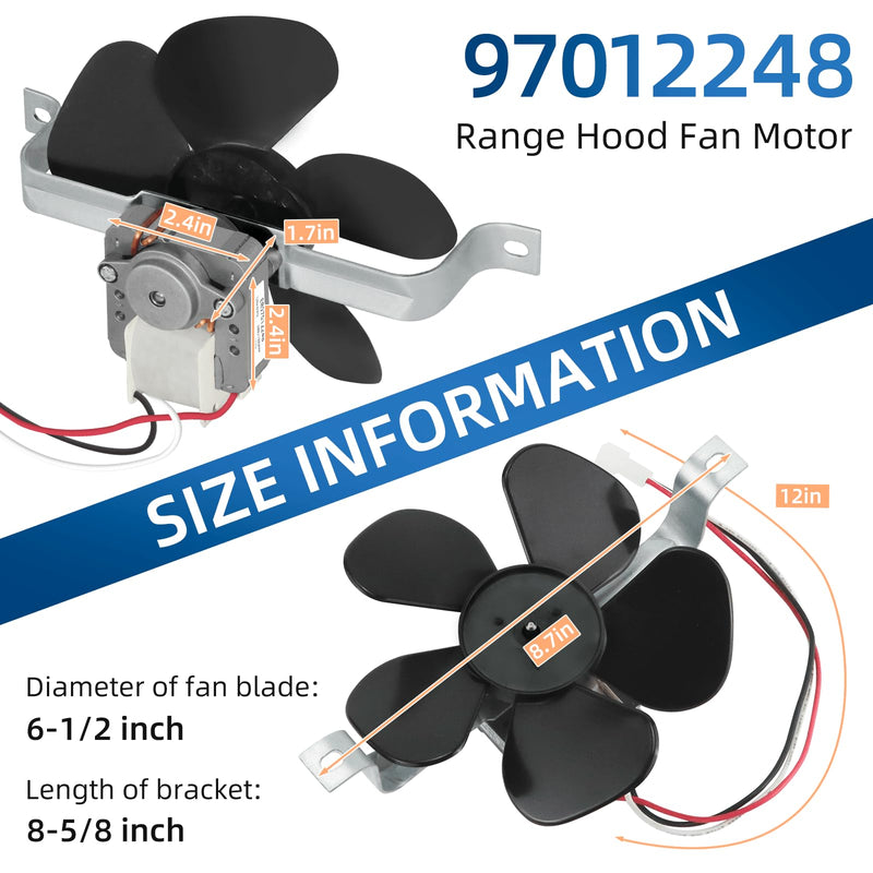 S97012248 97012248 Range Hood Fan Motor by Fetechmate Compatible with B-roan Nu-Tone Stove Range Hood 97012248 BP17 Fan Motor Replaces BP17 AP4527731 99080492 97005161 99080533 99080410 99080363