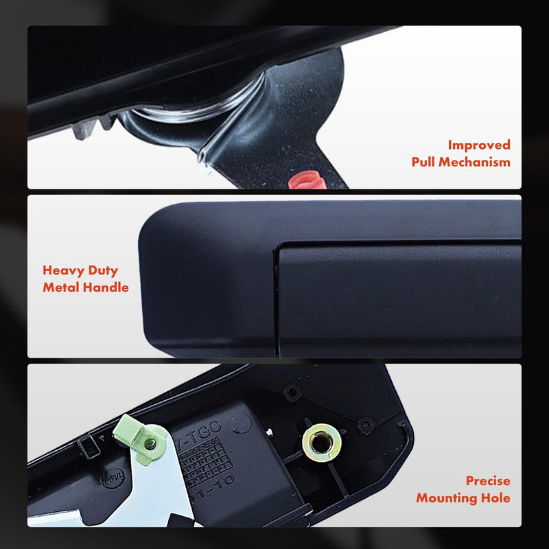 A-Premium Upgraded Metal Tailgate Handle Liftgate Latch Handle with Camera Hole Compatible with Toyota Tacoma 2009-2015, Textured Black, Replace# 69090-04020-MT