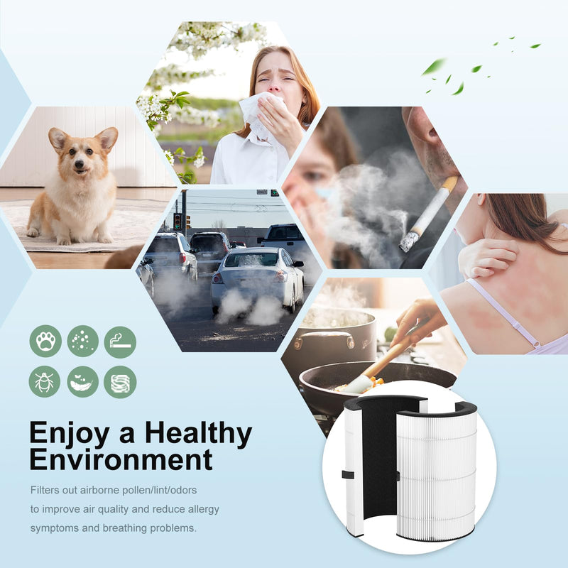 T10i Filter Compatible with Blueair ComfortPure T10i, 2-Pack