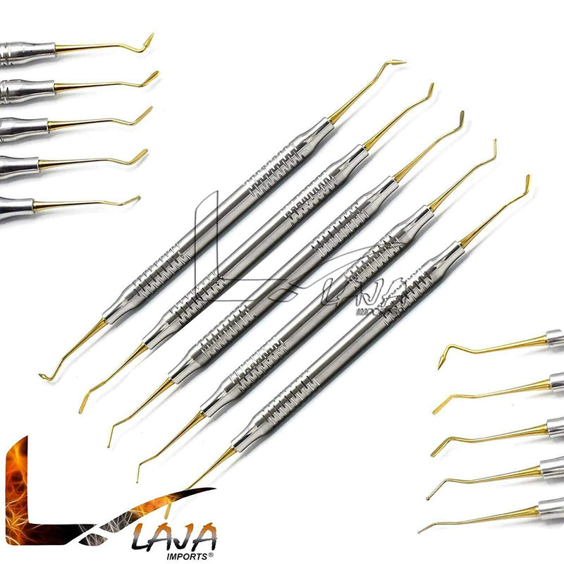 Dental Restorative Composite Instrument Gold Tip Placement Pluggers Dn-2193 for Educational Use