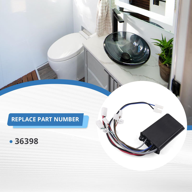 36398 RV Toilet Automatic Flush Controller compatible with TECMA Silence Plus permanent RV toilets Replacement TECMA Silence Plus Controller
