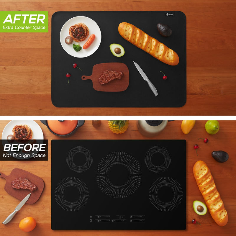 FLASLD StoveTop Cover, Heat Resistant Stove Top Covers for Electric Stove Protector, Fireproof & Waterproof Heat Resistant Grill Table Mat, Under Blackstone Griddle BBQ Mat (21×29.5 inch) 21 × 29.5in