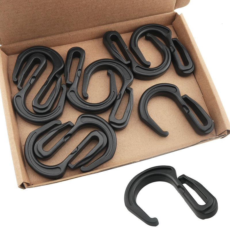 10PCS Plastic S Hook Clips Elastic Rope Hooks Nylon Mesh Hooks Suitable for Cargo Net Elastic Net Truck Net Truck Organizer