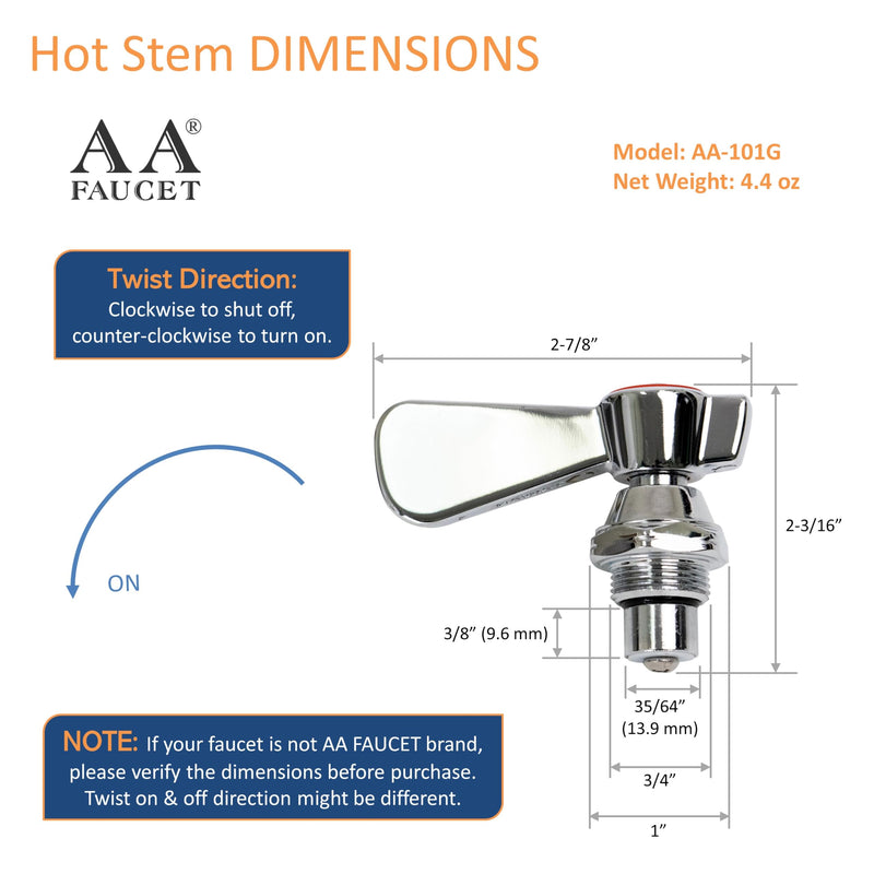AA-101G Hot Replacement Stem Check with B-Handle AA-101G