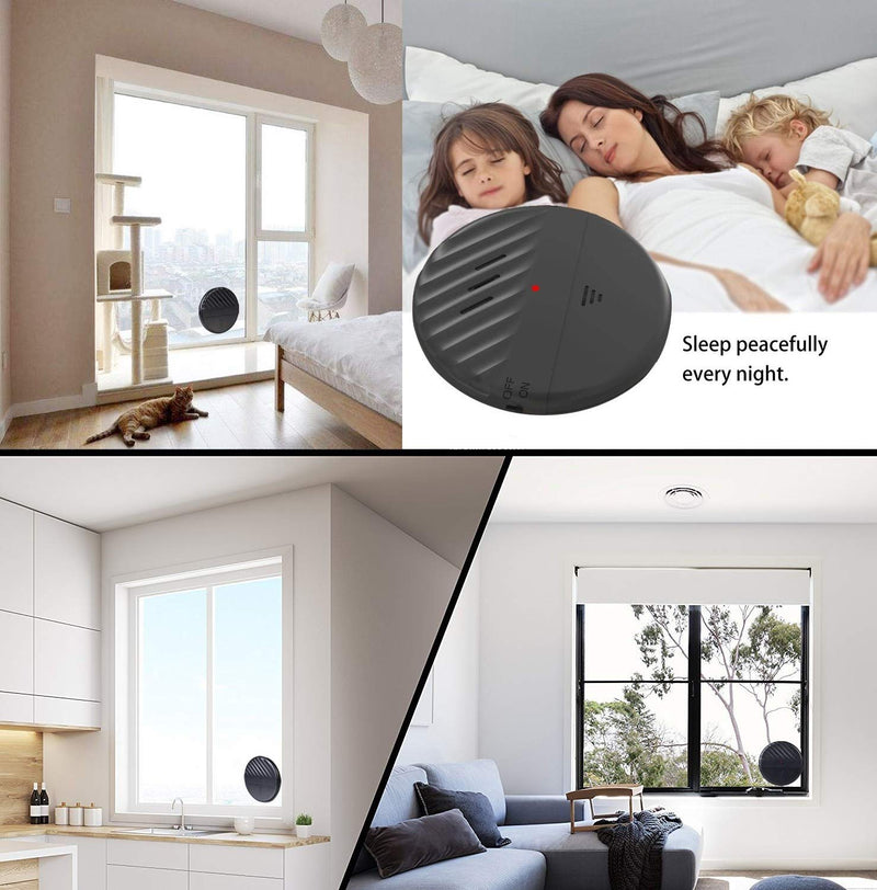 EverNary Window Vibration Alarm,5Pack-125dB Loud Ultra-Slim Anti-Theft Alarm for Door and Window Glass Break Sensor Alert with Adjustable Sensitivity (5, Black)