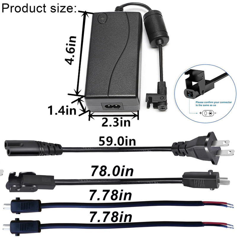 12V5A Power Supply Adapter for WindyNation Linear Actuator DC Motor Control LIN-SPSU-12 12VDC 5A Power Cord,12VLinear Actuator Motor Power Supply AC/DC Adapter+6.5Ft Extension Cable + Wiring