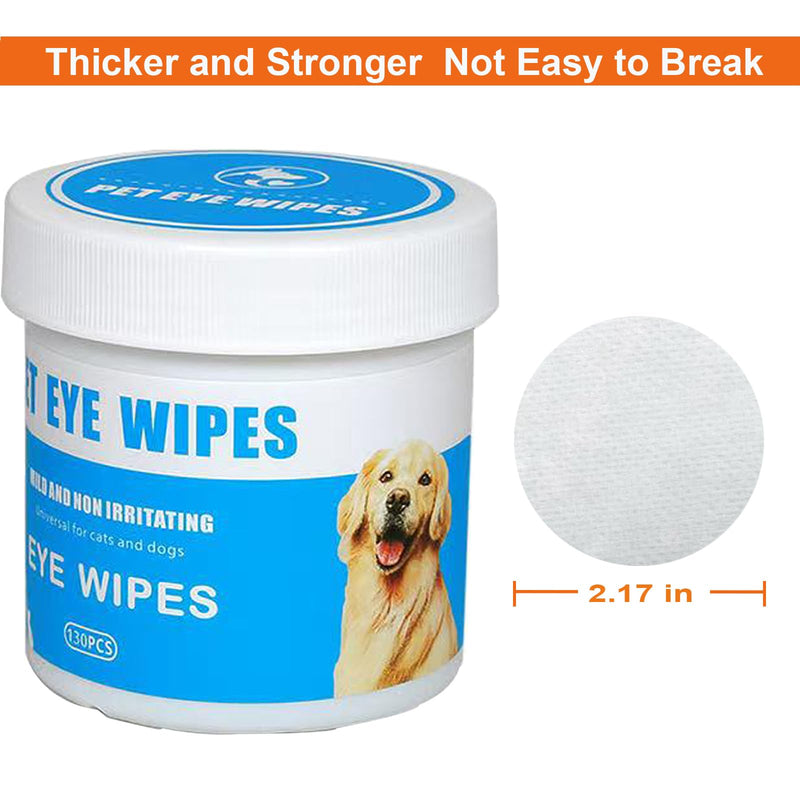 Pet Eye Wipes for Dogs, Natural Dog Wipes for Paws and Butt,Gentle and Safe Dog Wipes Cleaning for Remove Tear Stains and Mucus, Dog Eye Wipes and Cleaning Wipes for Dog, Cat, Furry Animals 130 pcs - PawsPlanet Australia