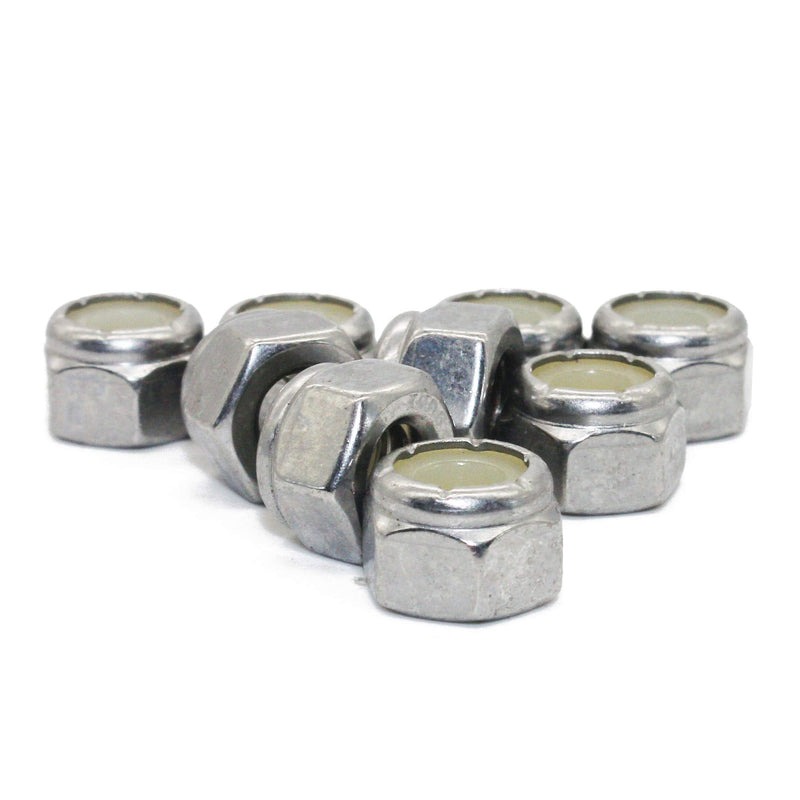 Quantity 50Pcs 1/4-20 Nylon Insert Hex Lock Nuts, Stainless Steel A2-70/304/18-8, Plain Finish, by Fullerkreg 1/4-20 (50 Pack)
