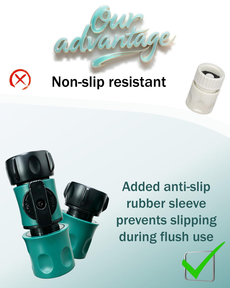 Boat Quick Connect Flush Kit Accessory Compatible with Sea-Doo, Kawasaki, Yamaha 4-Stroke Outboards, Universal Outboard hose quick connect flush adapter with Easy to use & no leak & With check valve