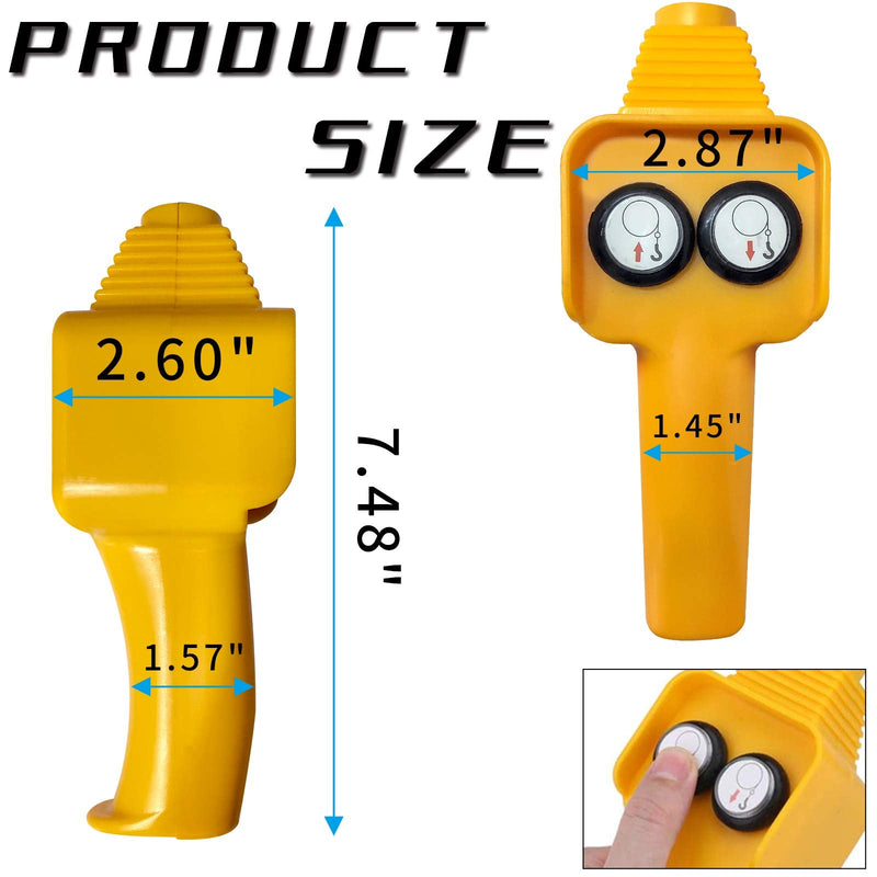 RUGCEL WINCH Winch Hand Control Assembly for Rated Pulling 1500lbs to 5000lbs 12V Electric Winch, Winch Hand-held Control Replacement (Yellow) Yellow