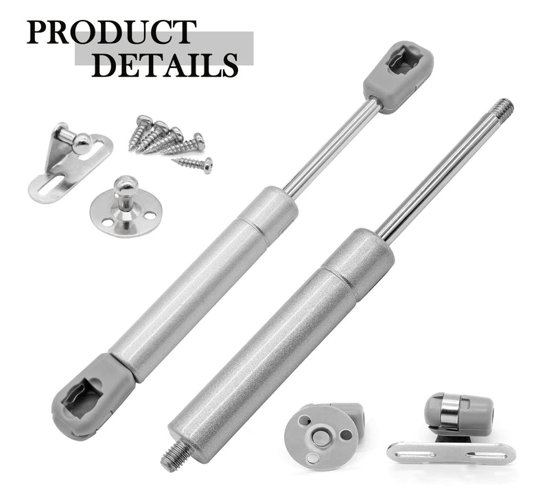 6 Inch Gas Struts Spring Shocks Lift Support, Gas Props Lid Support for Cabinet Toy Box RV Camper Bed Cupboard, 2 Pack(20N/4.4lb) 6Inch 20N