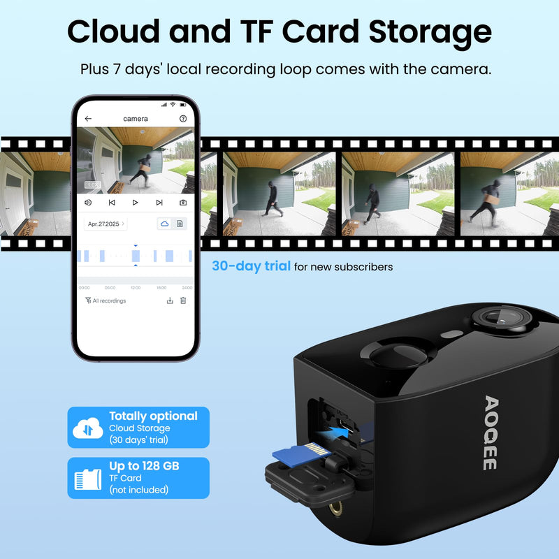 Solar Camera Outdoor Wireless-2K Battery Powered Outside Cameras for Home Security with PIR Motion Detection, Siren Alarm, 2-Way Talk, SD Card&Optional Cloud Storage, Work with Alexa, Y8 1P 2.4Ghz-1P-B