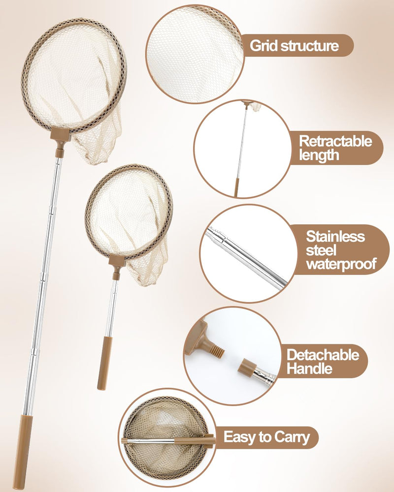 Wooden Bug Catcher Kit for Kids, Outdoor Explorer Nature Discovery Set with Butterfly Net, Bug Habitat & Magnifying Glass, Backyard Camping Outdoor Toys, Ages 3–12, Also Suitable for Toddlers