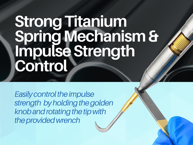 Dental Automatic Crown Remover Gun Type Spring Loaded with 3 Tips and Adjusting Wrench by Artman Instruments