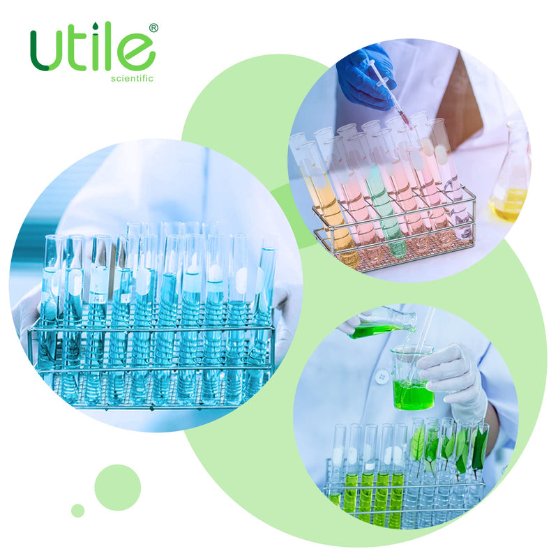 Utile 12-Hole Stainless Steel Test Tube Holder Rack 2pcs, Suitable for Test Tube Diameter Below 25 mm,4050.4628.2. 2pcs of wire constructed, 12 holes