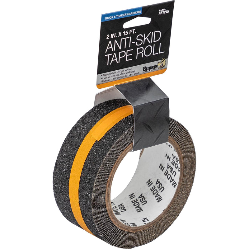 Buyers Products AST215 Anti-Skid Tape, 2" x 15', Traction Tape for Stairs, Grip Tape for Steps 2 Inch x 15 Feet