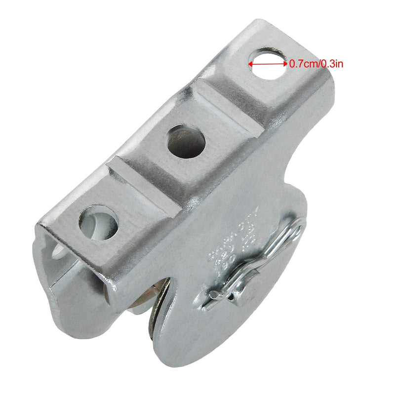 6 Pcs Silver Fixed Pulley，Zinc Plated 3 x 2-1/5 Inch Cable Pulleys, Silver Small Pulleys with 6 Screws Holes, Wall Mount Rope Pulley with 421 Lbs Capacity Fit 1/2 Inch Rope for Lifting