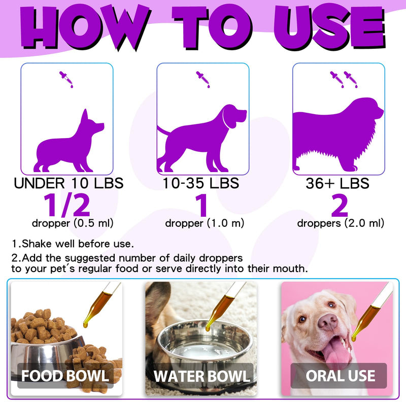 15 in 1 Dog Multivitamin, All-in-One Multi Liquid Multivitamin for Dogs, Dog Vitamins and Supplement with Digestive, Immunity, Allergy Skin & Coat Support, Hip & Joint, All Ages, Breeds 2 oz 60ml - PawsPlanet Australia
