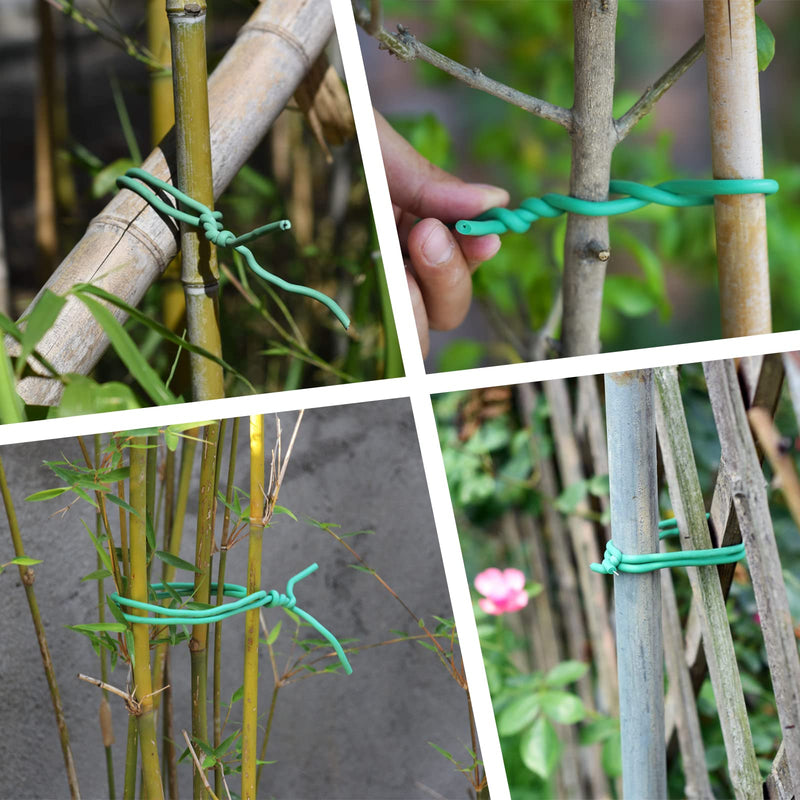 Green Soft Twist Tie Plant Tie Flexible TPR Garden Supply, for Tomatoes Roses Vines Organizing(16.4 feet/ 5 Meters)…, 16 feet 16.4 feet/ 5 Meters