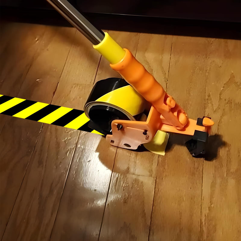 Floor Tape Applicator, Manual Pushing Tape Marking Tool, Plastic Hand Push Tape Roller, Tape Bonding Marking Machine for Driveway Aisle Marking Decoration As shown