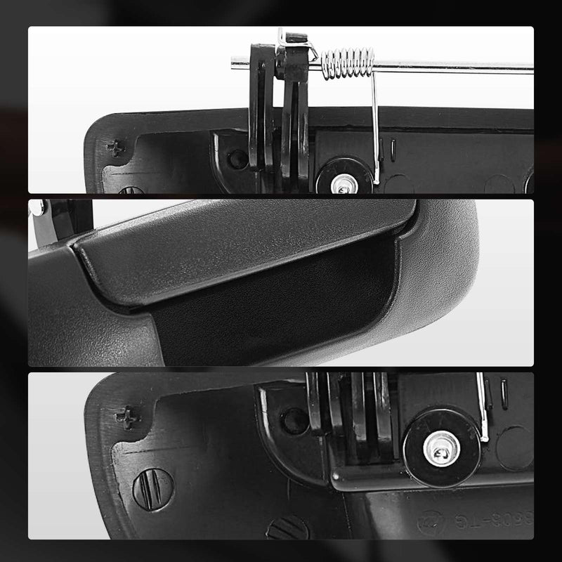 A-Premium Upgraded Metal Tailgate Handle Compatible with 2002-2008 Dodge Ram 1500 & 2003-2009 Ram 2500 Ram 3500 - Textured Black Latch Handle, Replace# 55276237AA