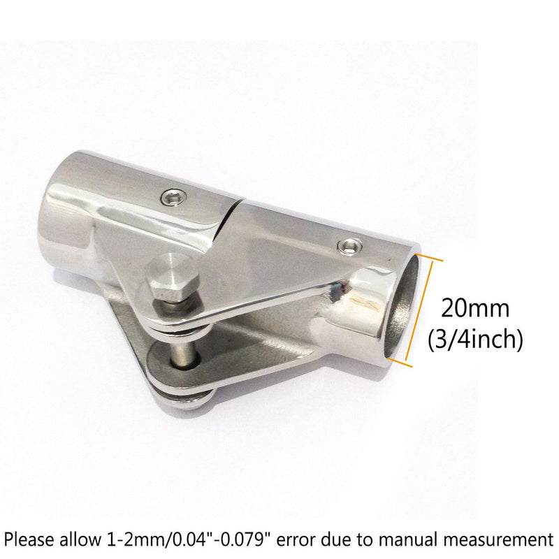 316 Stainless Steel Folding Swivel Connector Fitting for 3/4INCH Boat Hand Rail Tube/Pipe