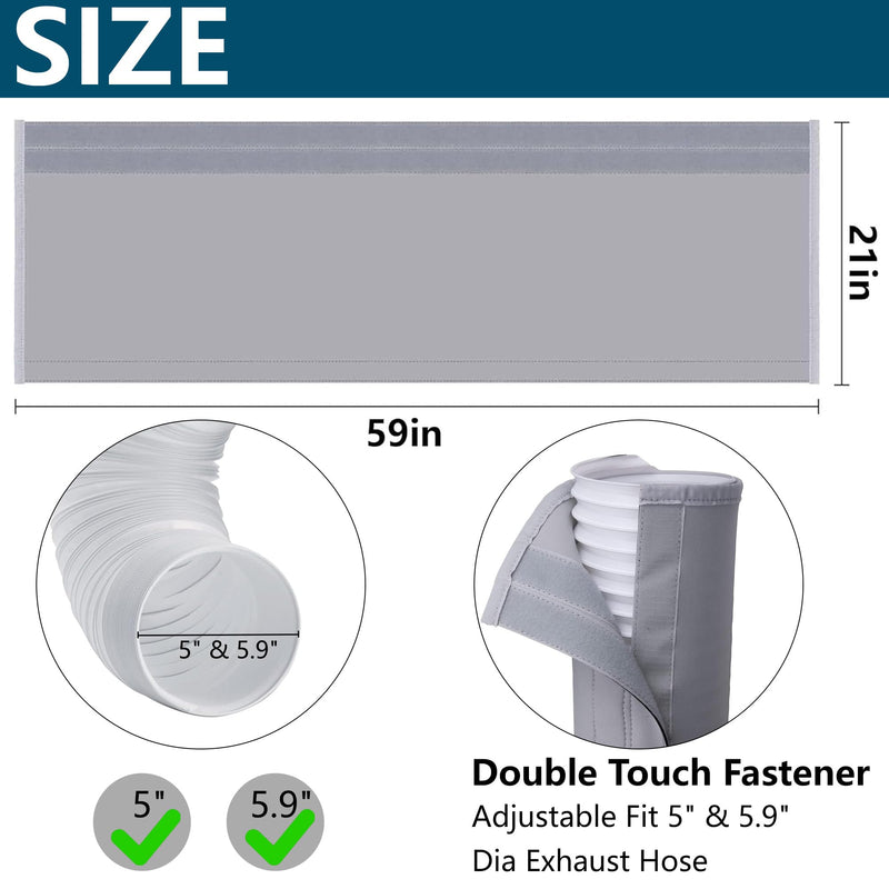 Portable Air Conditioner Hose Cover Wrap, AC Hoses Insulation Sleeve 1 Pcs