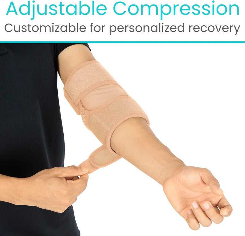 Elbow Splint Comfortable Elbow Brace – Cubital Tunnel Brace for Sleeping or Ulnar Nerve Entrapment Brace. Elbow Support & Arm Straightener Night Time Elbow Immobilizer For Elbow Pain Small/Medium